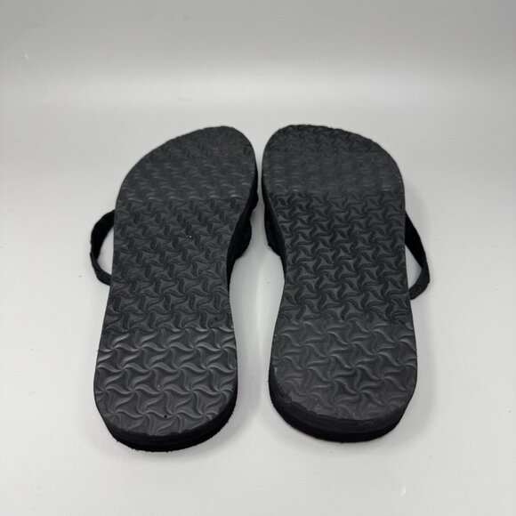 Teva Women's Olowahu Flip-Flop Size 9 US Black on Black Sandals Slip On 6840B - Picture 7 of 7